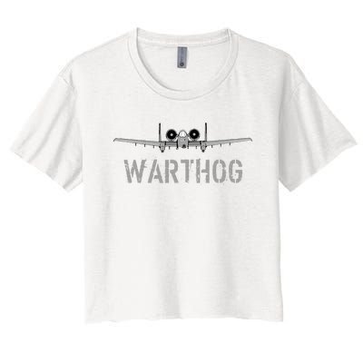 A10 Warthog Attack Jet A10 Thunderbolt Women's Crop Top Tee