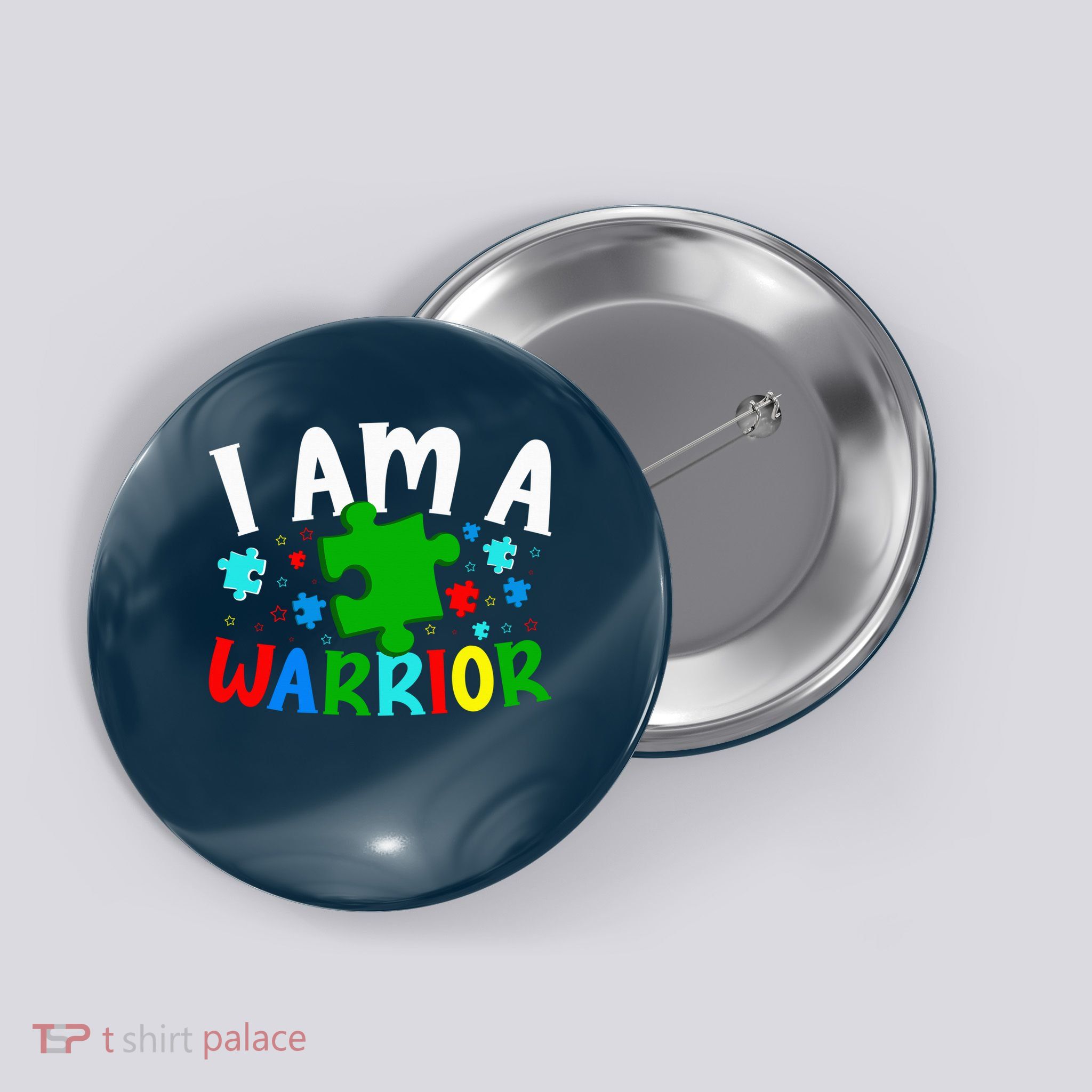 Autism Warrior Awareness Supports Autistic Individuals Button