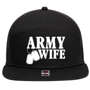 Army Wife 7 Panel Mesh Trucker Snapback Hat