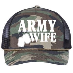 Army Wife Retro Rope Trucker Hat Cap