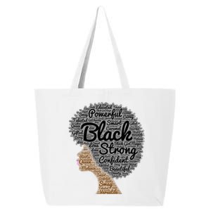 Afro Word Art Black History Month Gift 25L Jumbo Tote