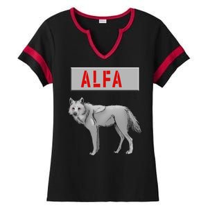 ALFA Wolf Ladies Halftime Notch Neck Tee