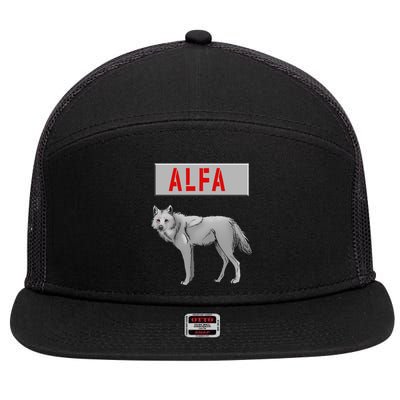 ALFA Wolf 7 Panel Mesh Trucker Snapback Hat