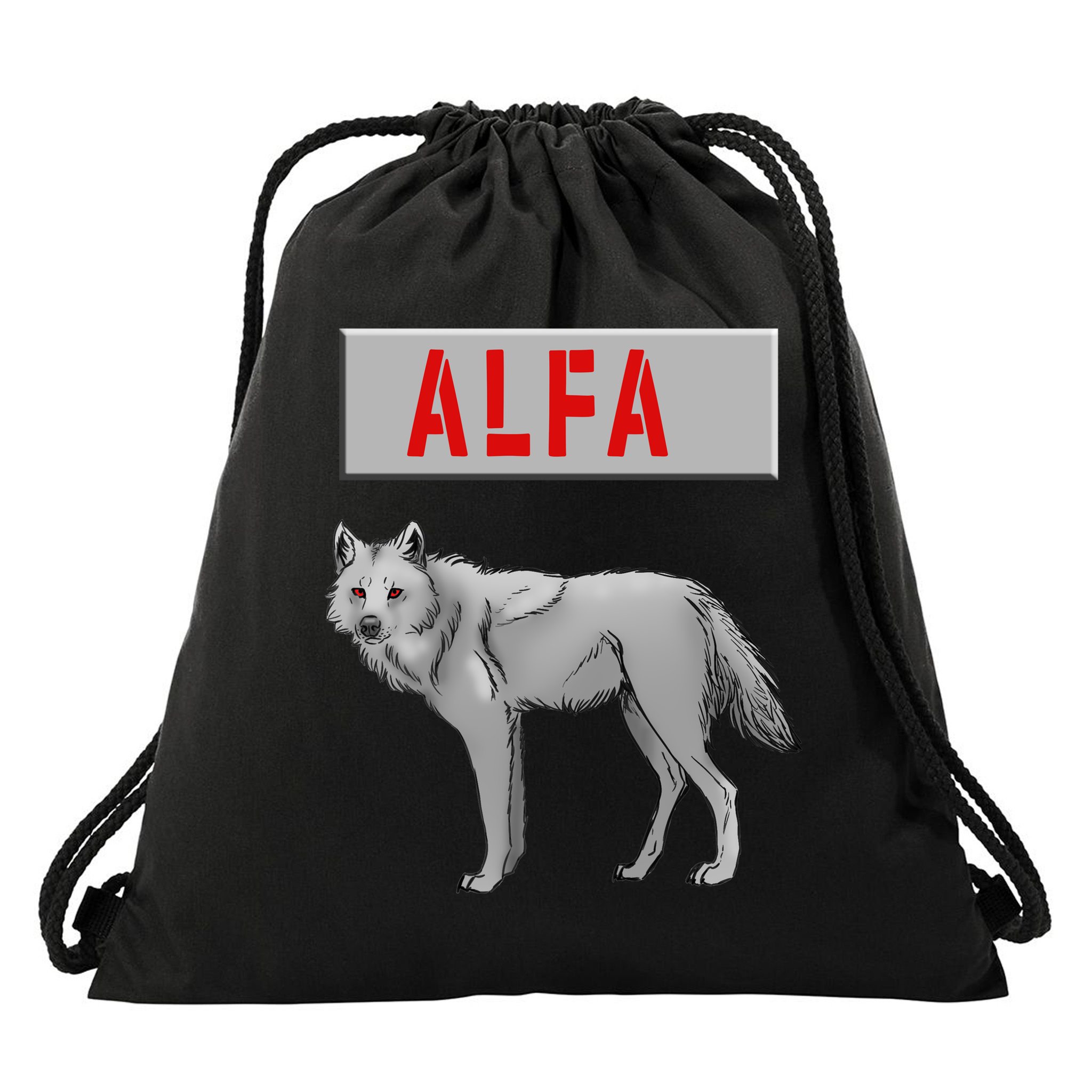 ALFA Wolf Drawstring Bag