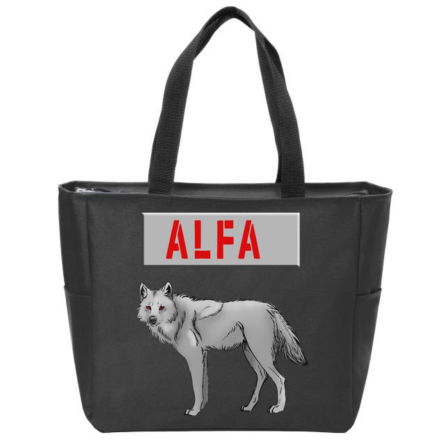ALFA Wolf Zip Tote Bag