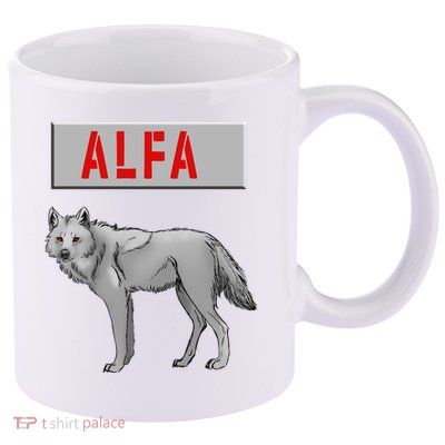 ALFA Wolf 11oz C Handle Ceramic Mug