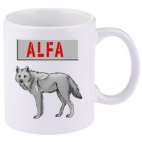 ALFA Wolf 11oz C Handle Ceramic Mug