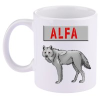 ALFA Wolf 11oz C Handle Ceramic Mug