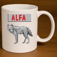 ALFA Wolf 11oz C Handle Ceramic Mug