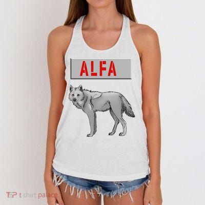 ALFA Wolf Women's Knotted Racerback Tank