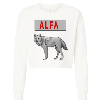 ALFA Wolf Cropped Pullover Crew