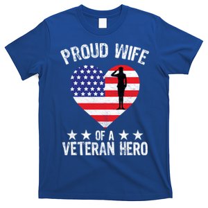 America Wife American Flag Veterans Day Patriotic Great Gift T-Shirt