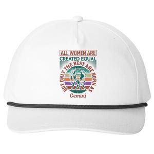 All Women Are Created Equal But The Best Are Born As Gemini Snapback Five-Panel Rope Hat