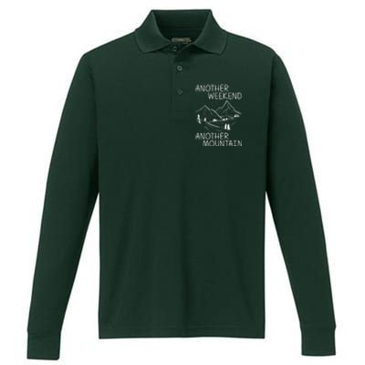 Another Weekend Another Mountain Performance Long Sleeve Polo