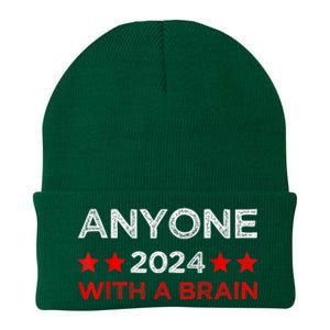 Anyone With A Brain Funny Next Presidential Elections 2024! Knit Cap Winter Beanie