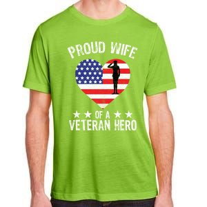 America Wife American Flag Veterans Day Patriotic Gift Adult ChromaSoft Performance T-Shirt