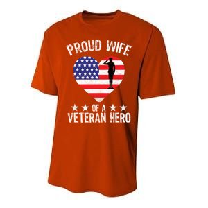 America Wife American Flag Veterans Day Patriotic Gift Performance Sprint T-Shirt