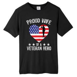 America Wife American Flag Veterans Day Patriotic Gift Tall Fusion ChromaSoft Performance T-Shirt