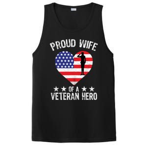 America Wife American Flag Veterans Day Patriotic Gift PosiCharge Competitor Tank