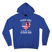 America Wife American Flag Veterans Day Patriotic Gift Hoodie