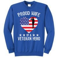 America Wife American Flag Veterans Day Patriotic Gift Sweatshirt