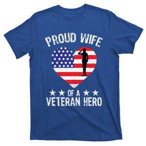 America Wife American Flag Veterans Day Patriotic Gift T-Shirt