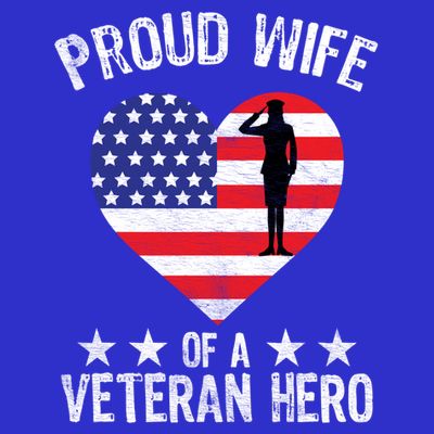 America Wife American Flag Veterans Day Patriotic Gift T-Shirt