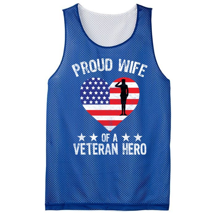 America Wife American Flag Veterans Day Patriotic Gift Mesh Reversible Basketball Jersey Tank