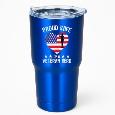 America Wife American Flag Veterans Day Patriotic Gift Tumbler