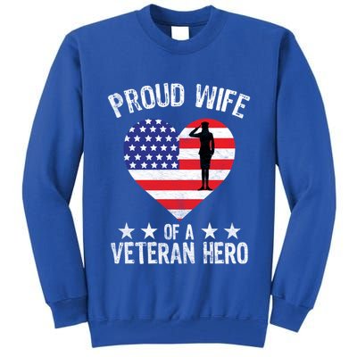 America Wife American Flag Veterans Day Patriotic Gift Tall Sweatshirt