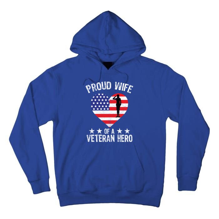 America Wife American Flag Veterans Day Patriotic Gift Tall Hoodie