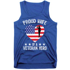 America Wife American Flag Veterans Day Patriotic Gift Tank Top