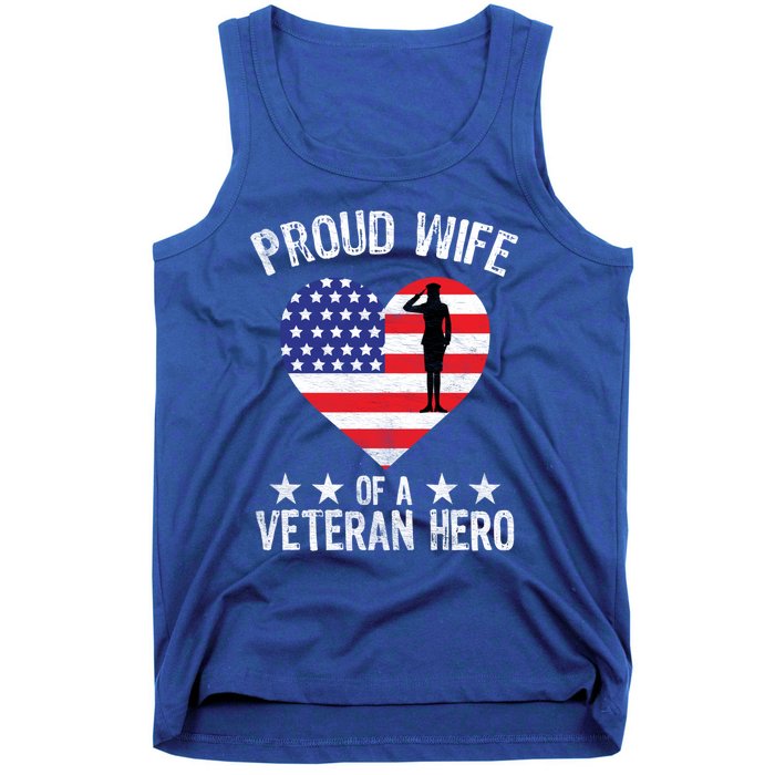 America Wife American Flag Veterans Day Patriotic Gift Tank Top