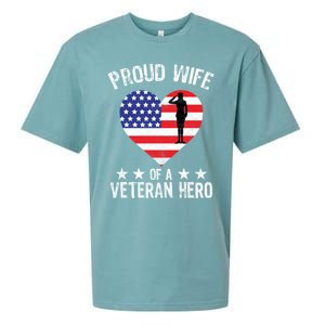 America Wife American Flag Veterans Day Patriotic Gift Sueded Cloud Jersey T-Shirt