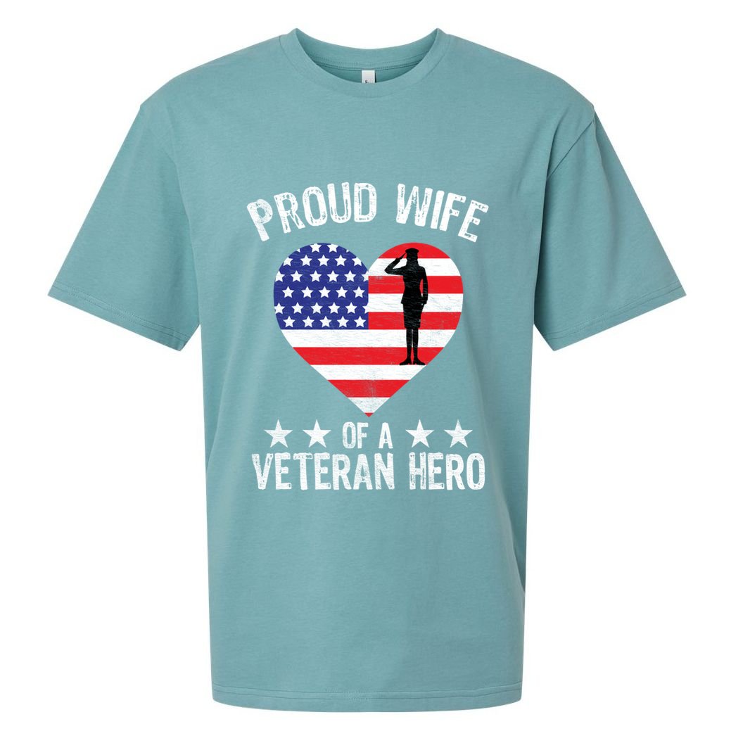 America Wife American Flag Veterans Day Patriotic Gift Sueded Cloud Jersey T-Shirt