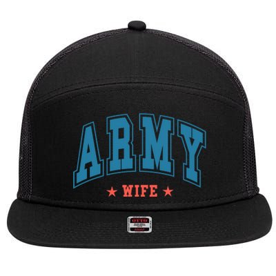 Army Wife 7 Panel Mesh Trucker Snapback Hat