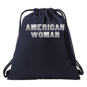 American Woman Drawstring Bag