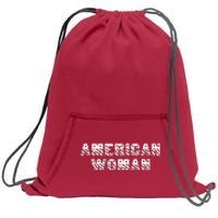 American Woman Sweatshirt Cinch Pack Bag