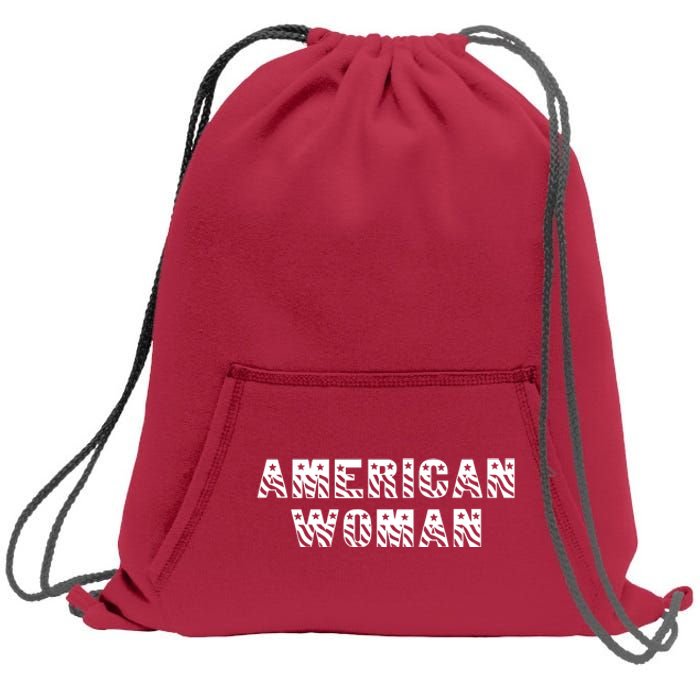 American Woman Sweatshirt Cinch Pack Bag