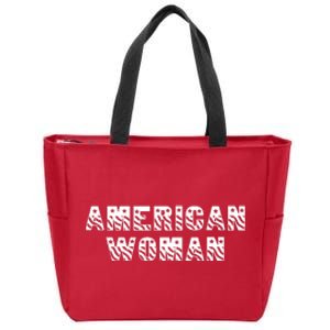 American Woman Zip Tote Bag