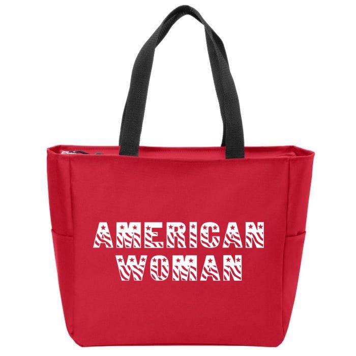 American Woman Zip Tote Bag