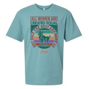 All Women Are Created Equal But The Best Are Born As Aries Sueded Cloud Jersey T-Shirt