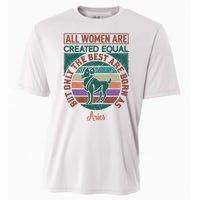 All Women Are Created Equal But The Best Are Born As Aries Cooling Performance Crew T-Shirt