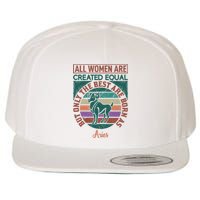 All Women Are Created Equal But The Best Are Born As Aries Wool Snapback Cap