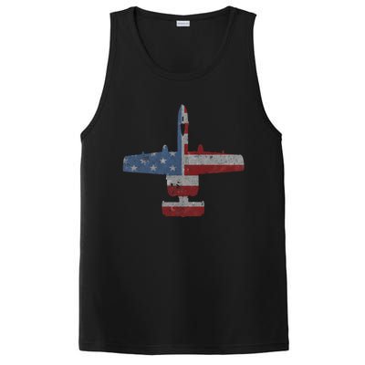 A10 Warthog Airplane American Flag Design PosiCharge Competitor Tank