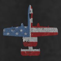 A10 Warthog Airplane American Flag Design Golf Towel