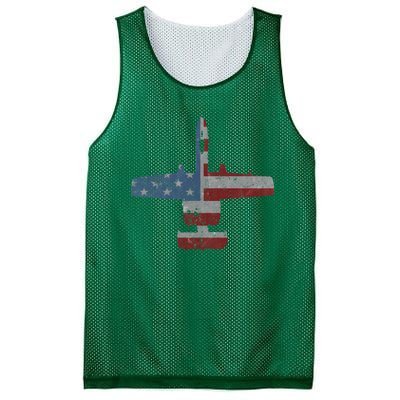 A10 Warthog Airplane American Flag Design Mesh Reversible Basketball Jersey Tank