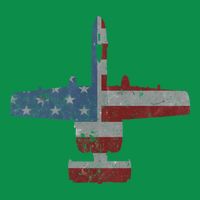 A10 Warthog Airplane American Flag Design Toddler T-Shirt