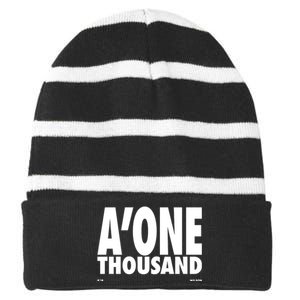 AJa Wilson AOne Thousand Striped Beanie with Solid Band