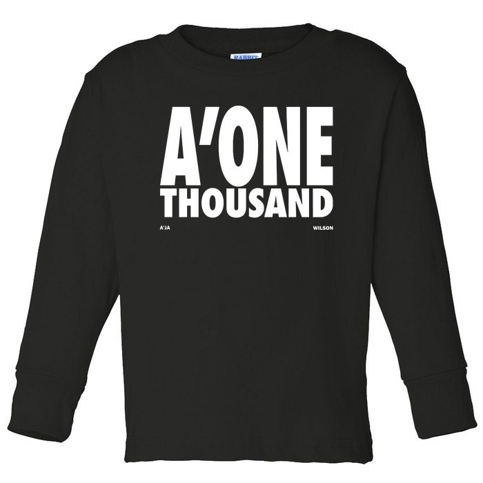 AJa Wilson AOne Thousand Toddler Long Sleeve Shirt